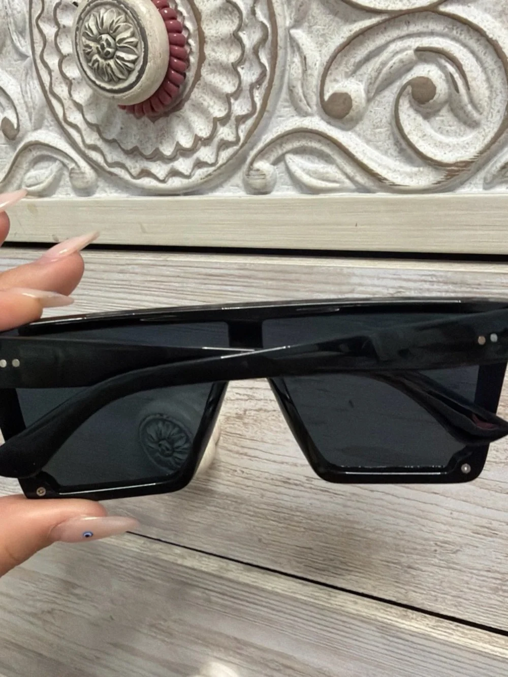 Black Oversized Shield Sunglasses - Women Accessories